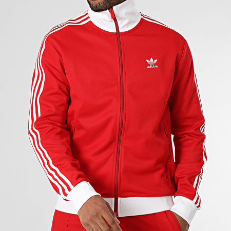 Adidas Originals - Ensemble De Survetement A Bandes CLassic TT IM4511 IM4547 Rouge Blanc